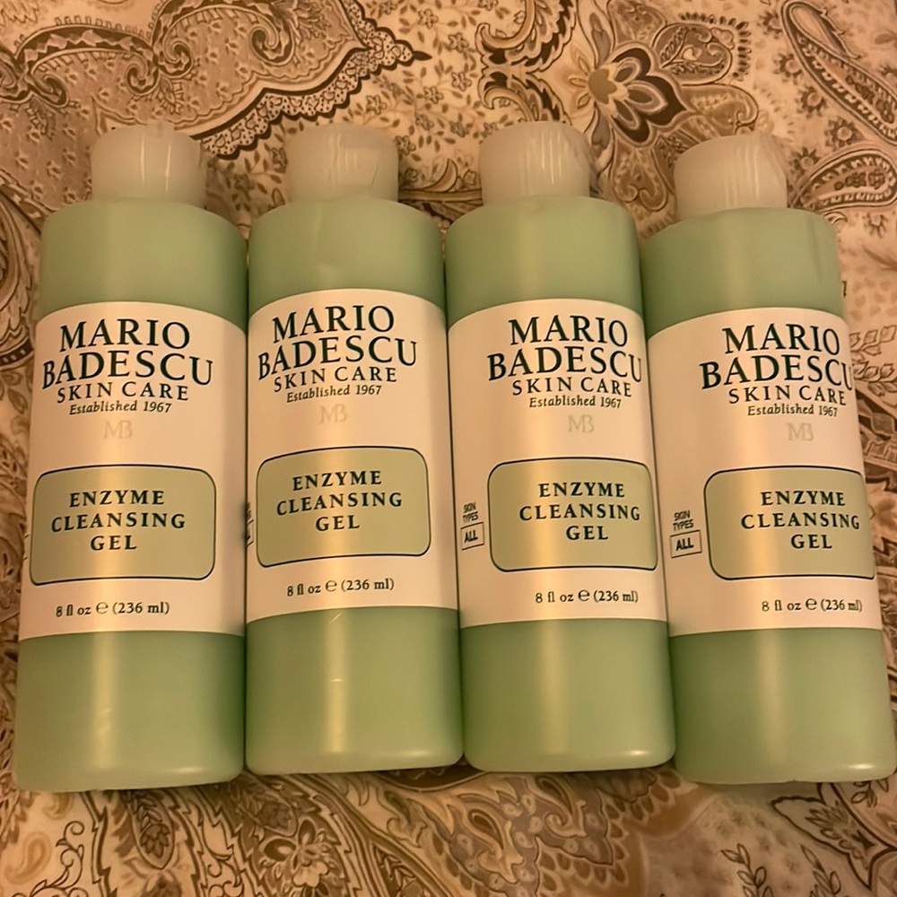 New Mario Badescu 4 Piece Bundle Enzyme Cleansing Gel 8 fl oz each